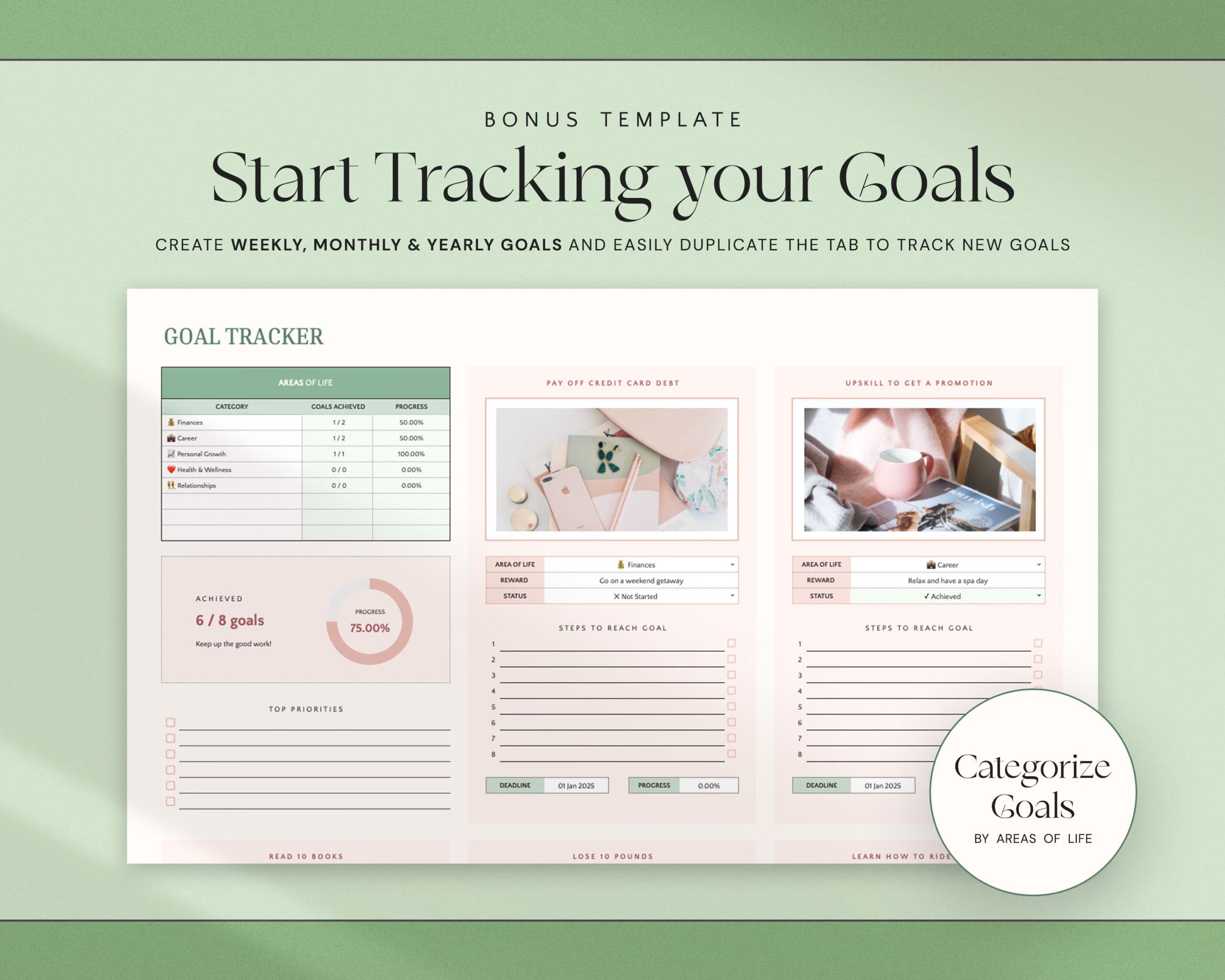 Monthly Budget Template with Budget Planner, Finance Tracker, Financial Planner and Expense Tracker